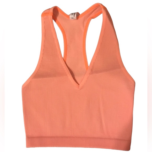 Free People Free Throw Crop Peach Horizon XS Extra Small New - Picture 4 of 6